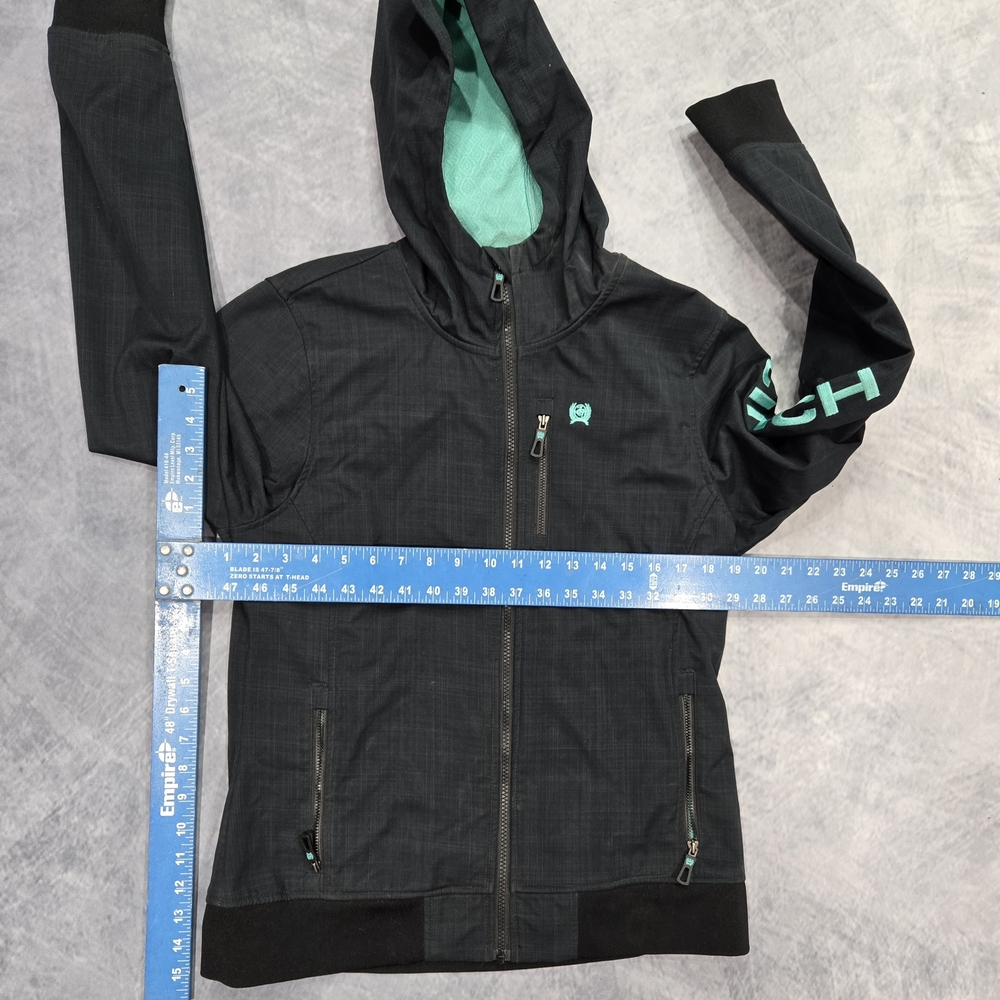 Cinch Women's Between Black And Grey and Teal Ski Jacket - Picture 4 of 7